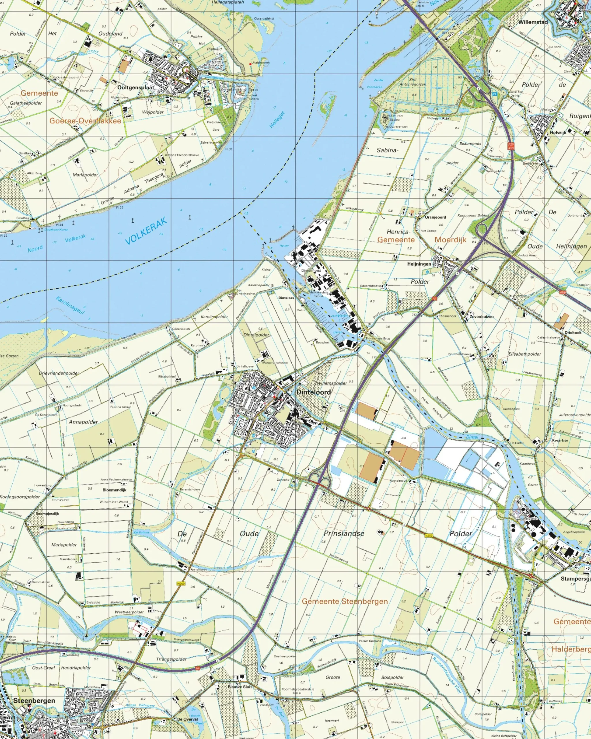 Topografische Kaart 43G Dinteloord