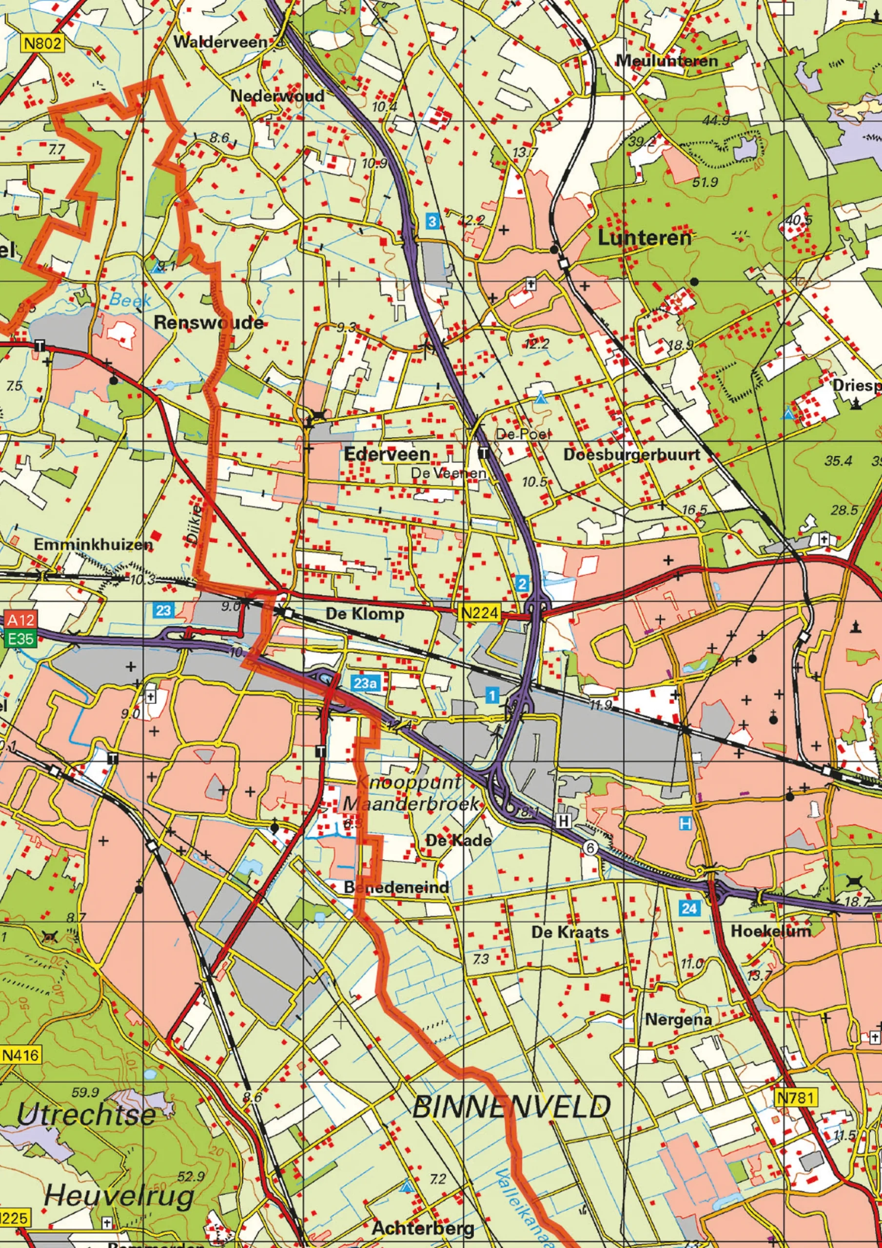 Topografische kaart Gelderland 1:100.000 – 1482