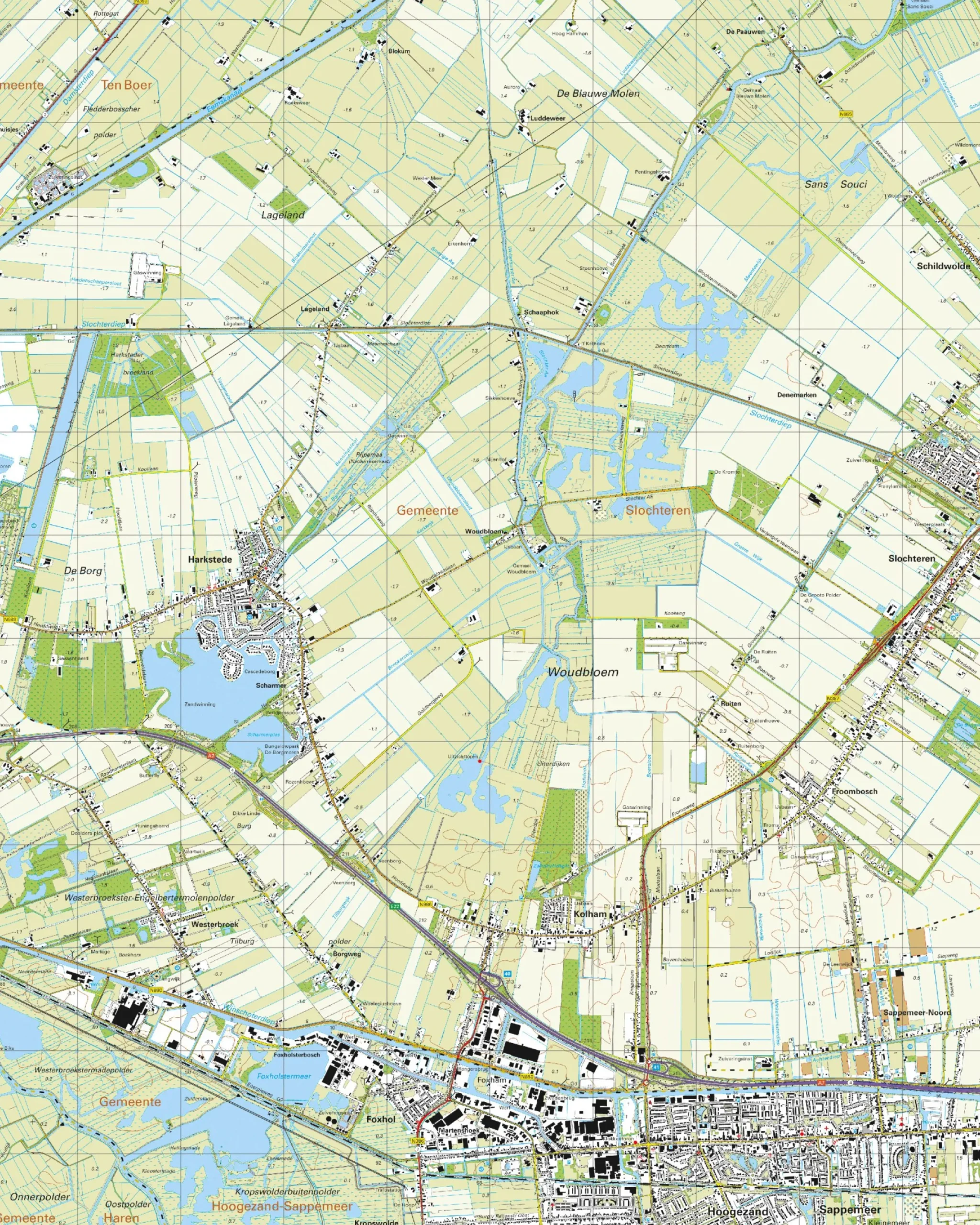 Topografische Kaart 7G Hoogezand