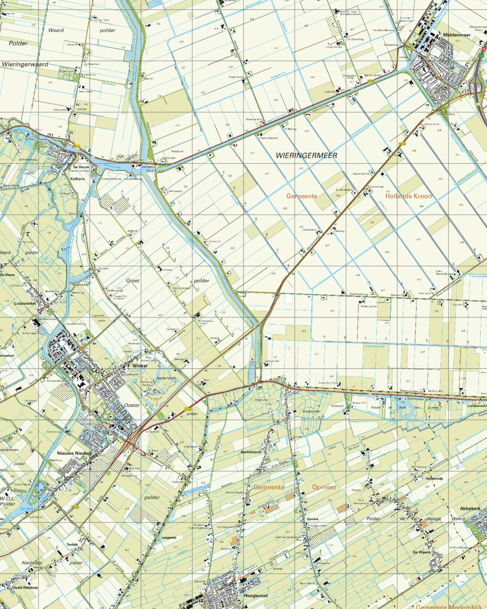 Topografische Kaart 14G Middenmeer