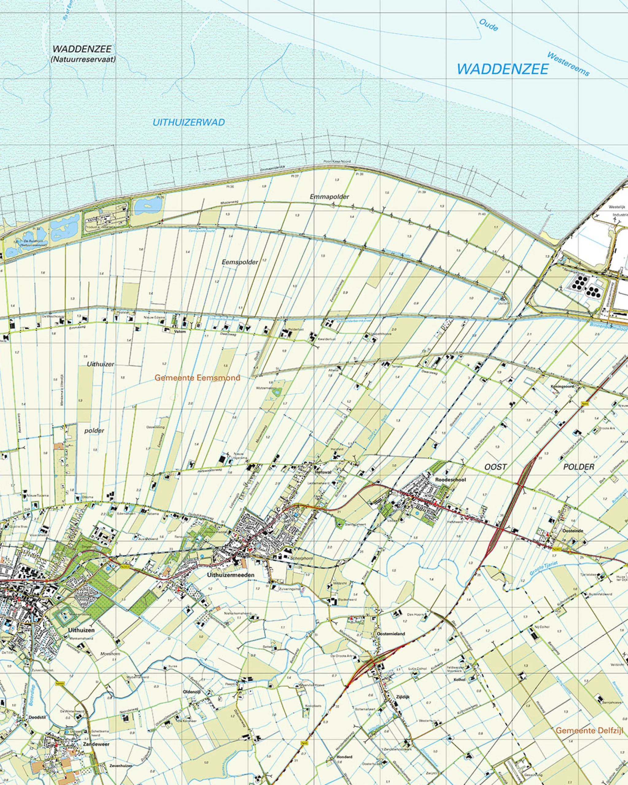 Topografische Kaart 3G Uithuizen