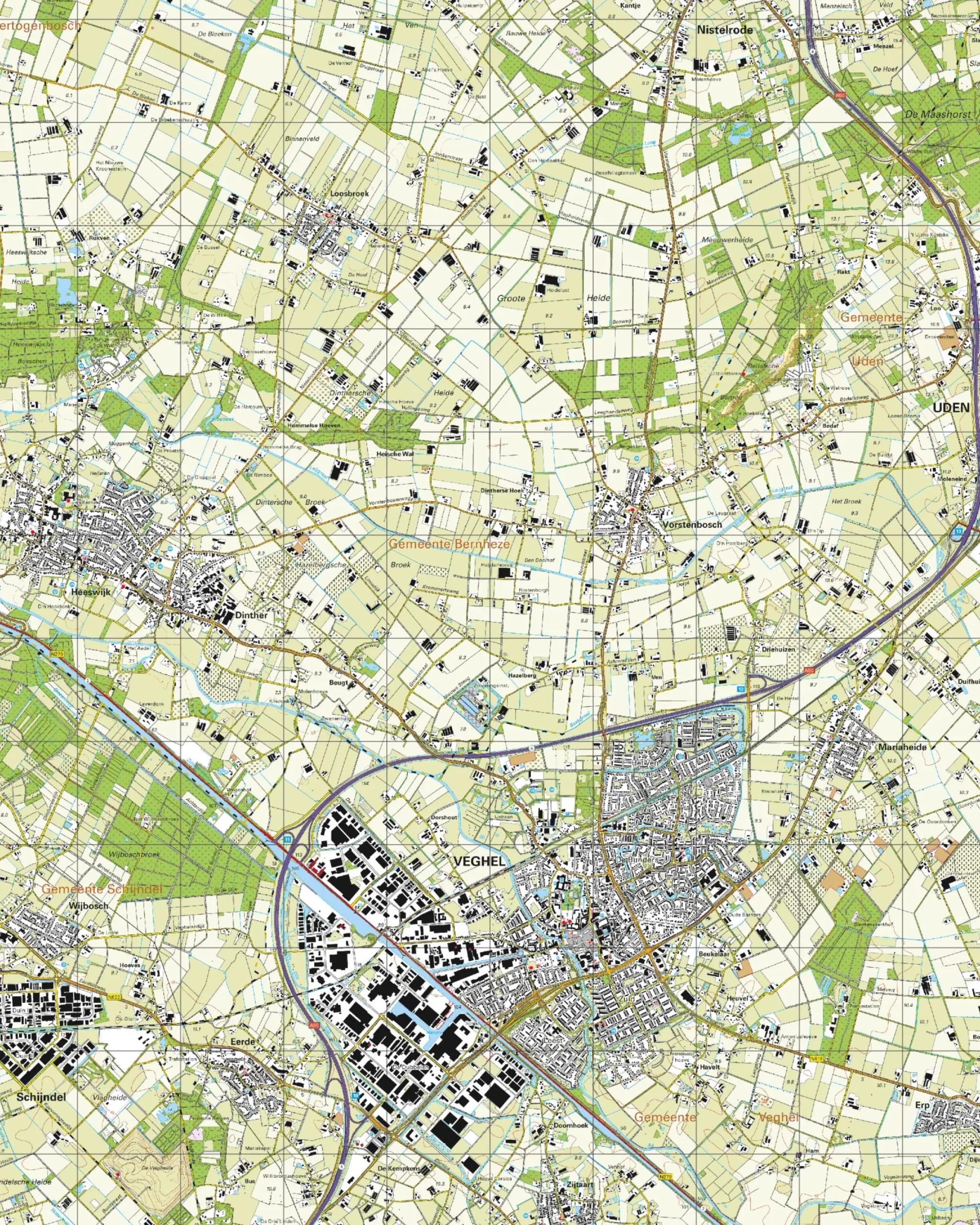 Topografische Kaart 45G Veghel