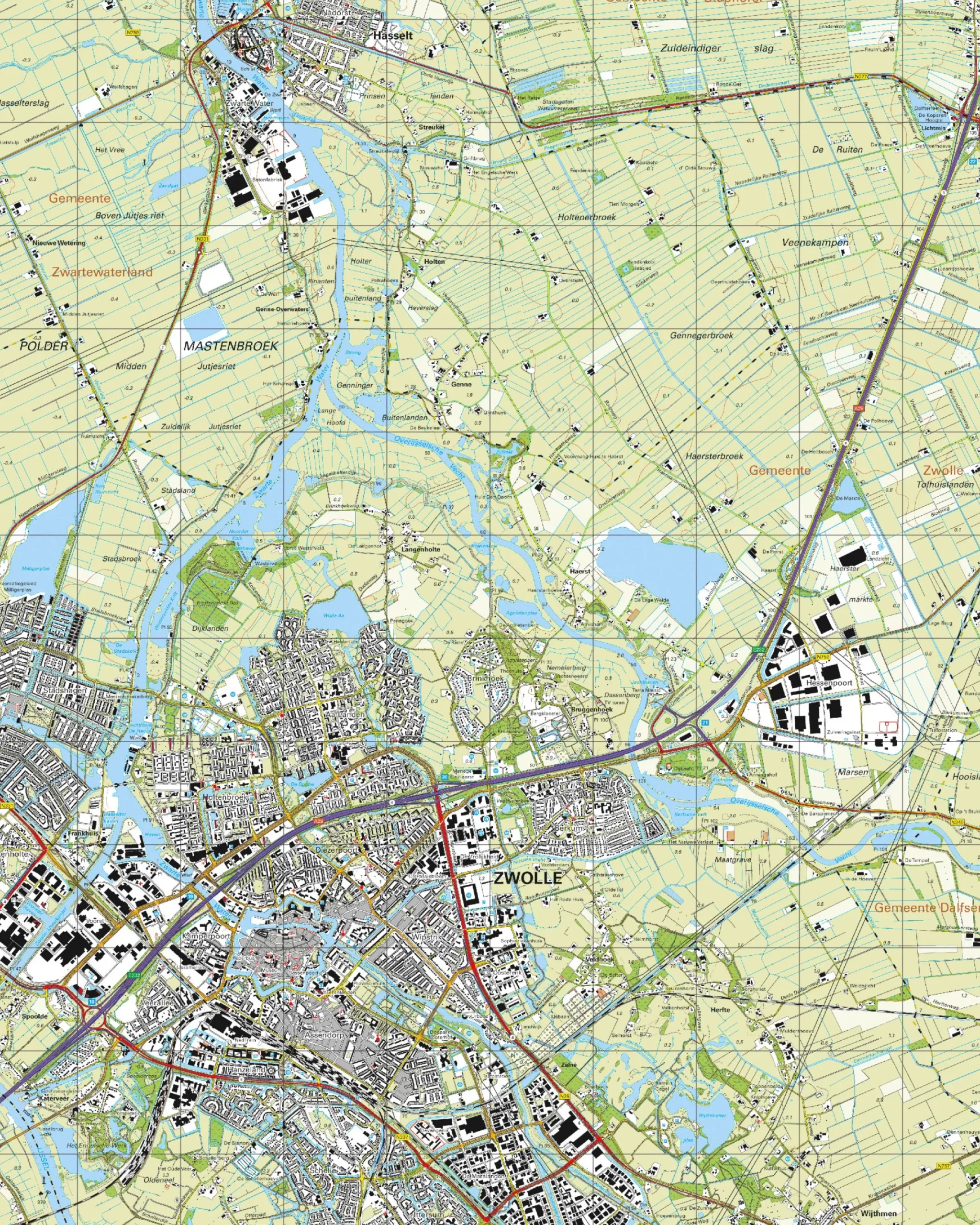 Topografische Kaart 21G Zwolle