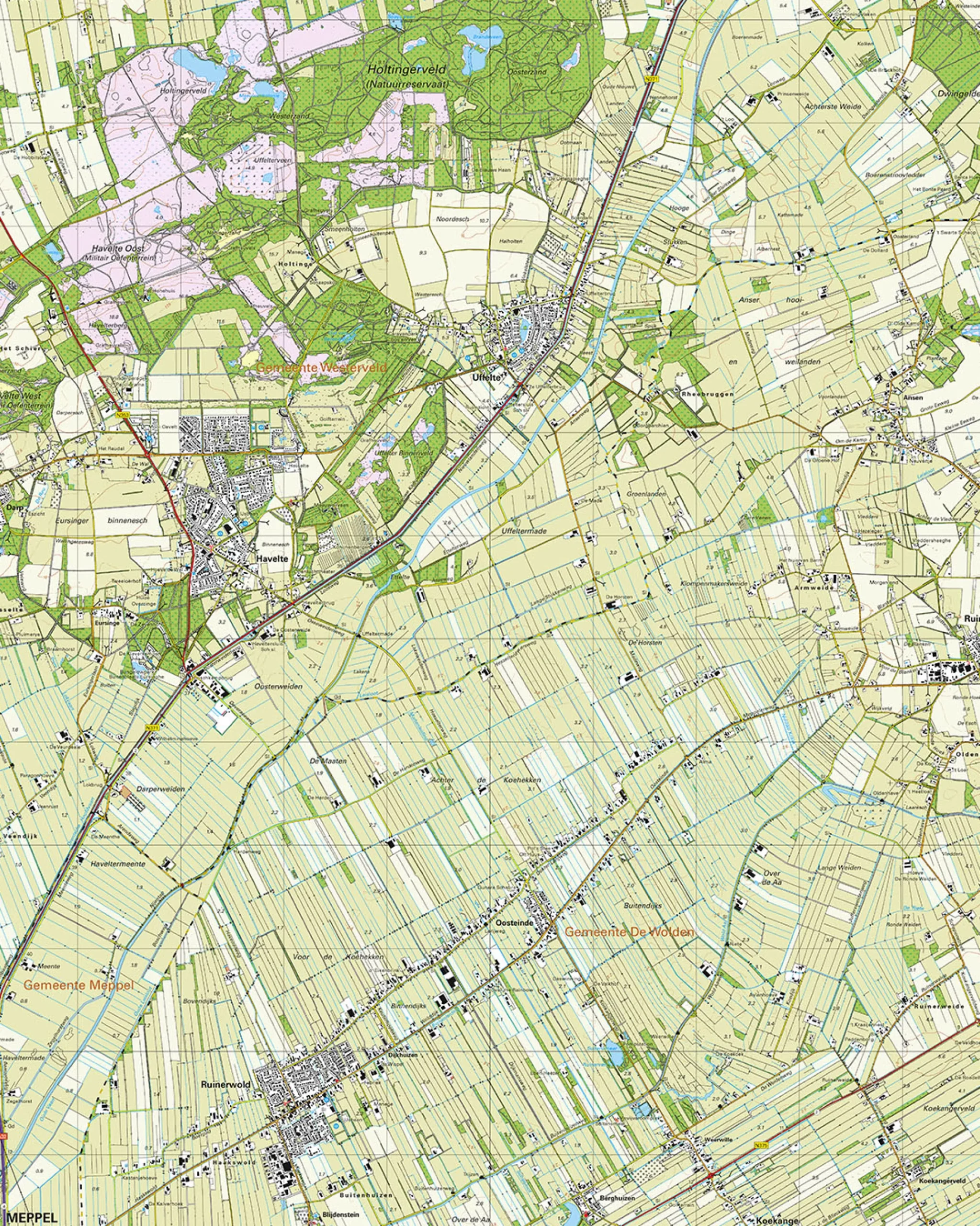 Topografische Kaart 16H Havelte