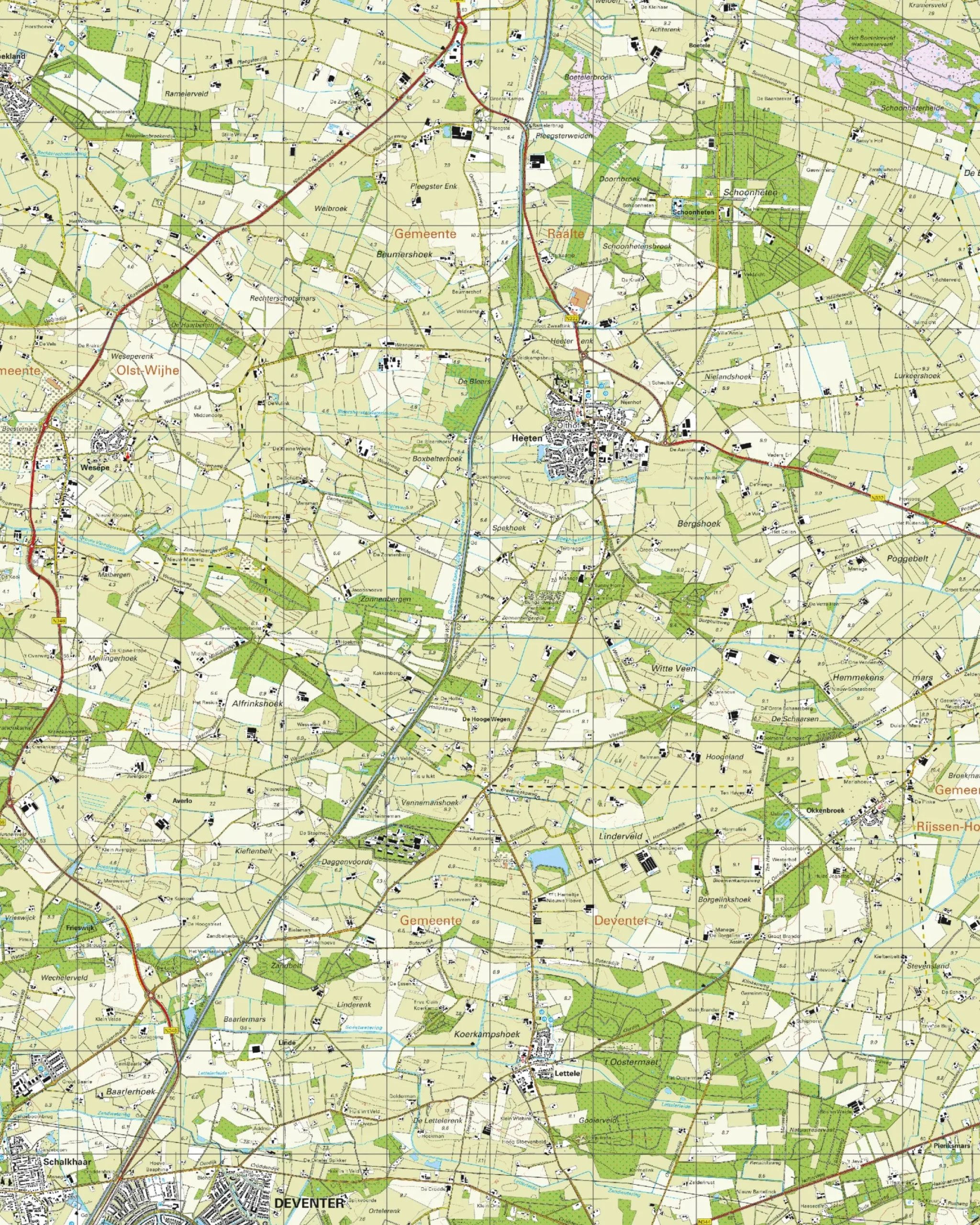 Topografische Kaart 27H Heeten