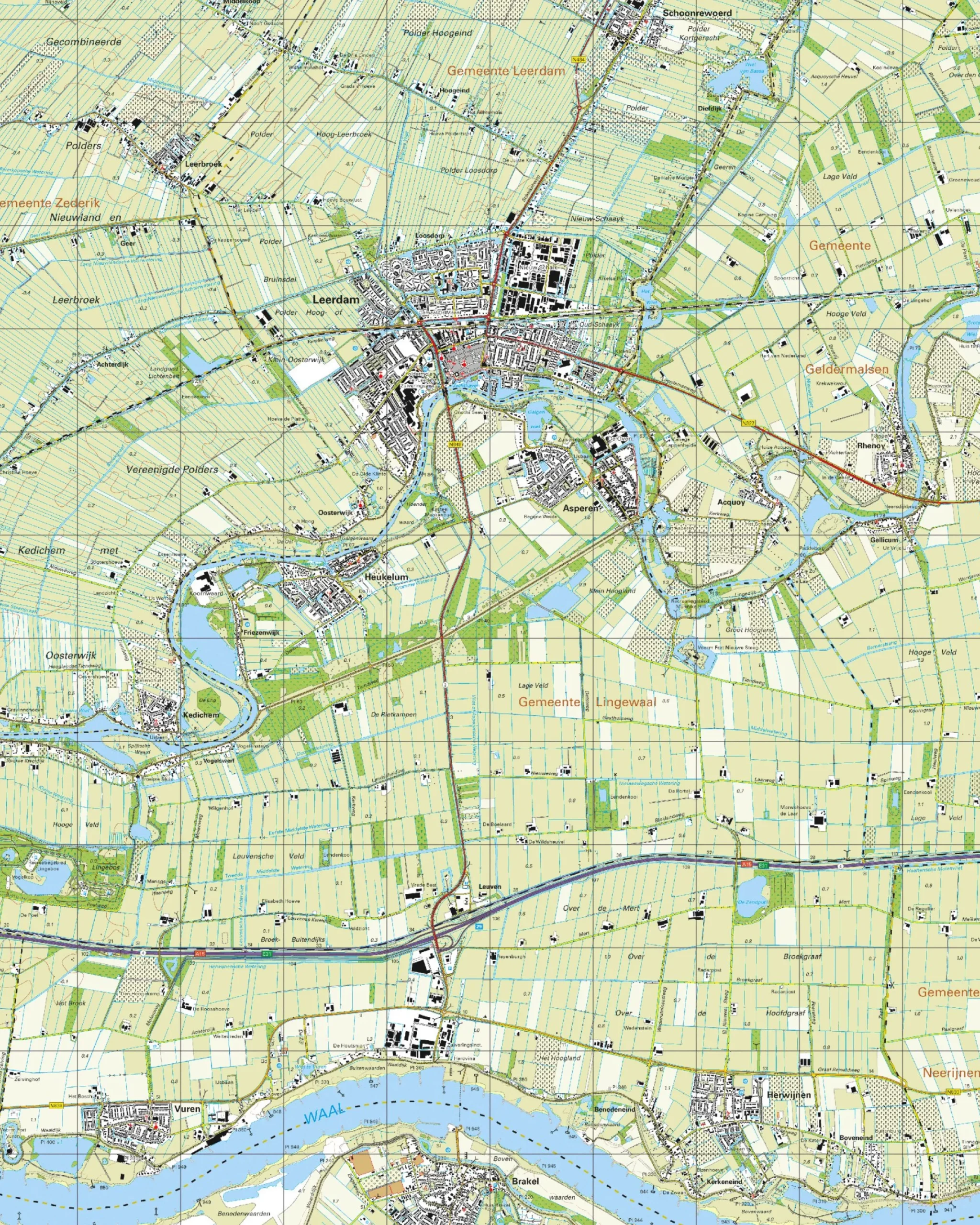 Topografische Kaart 38H Leerdam