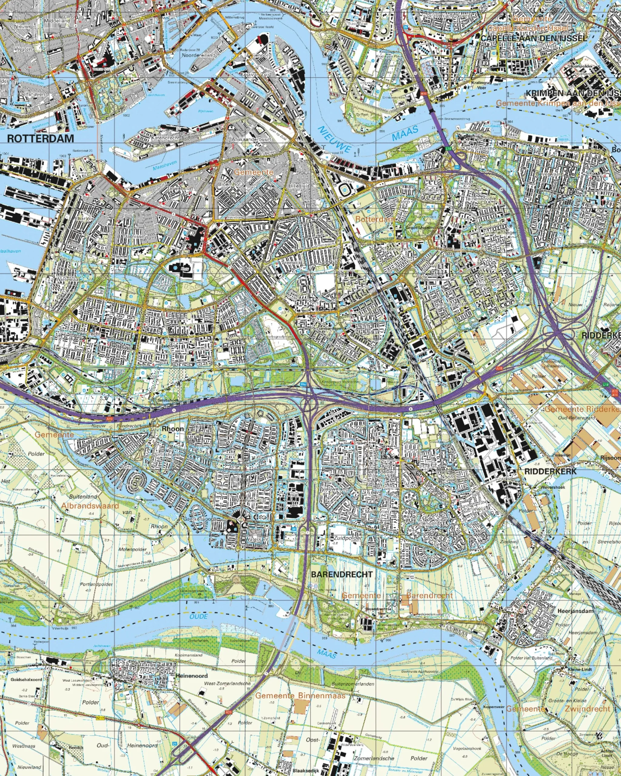 Topografische Kaart 37H Rotterdam