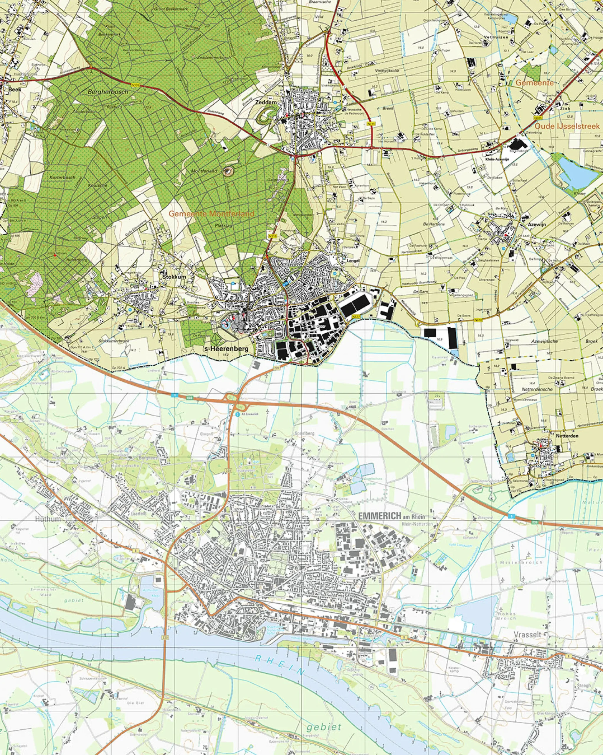 Topografische Kaart 40H ‘s-Heerenberg