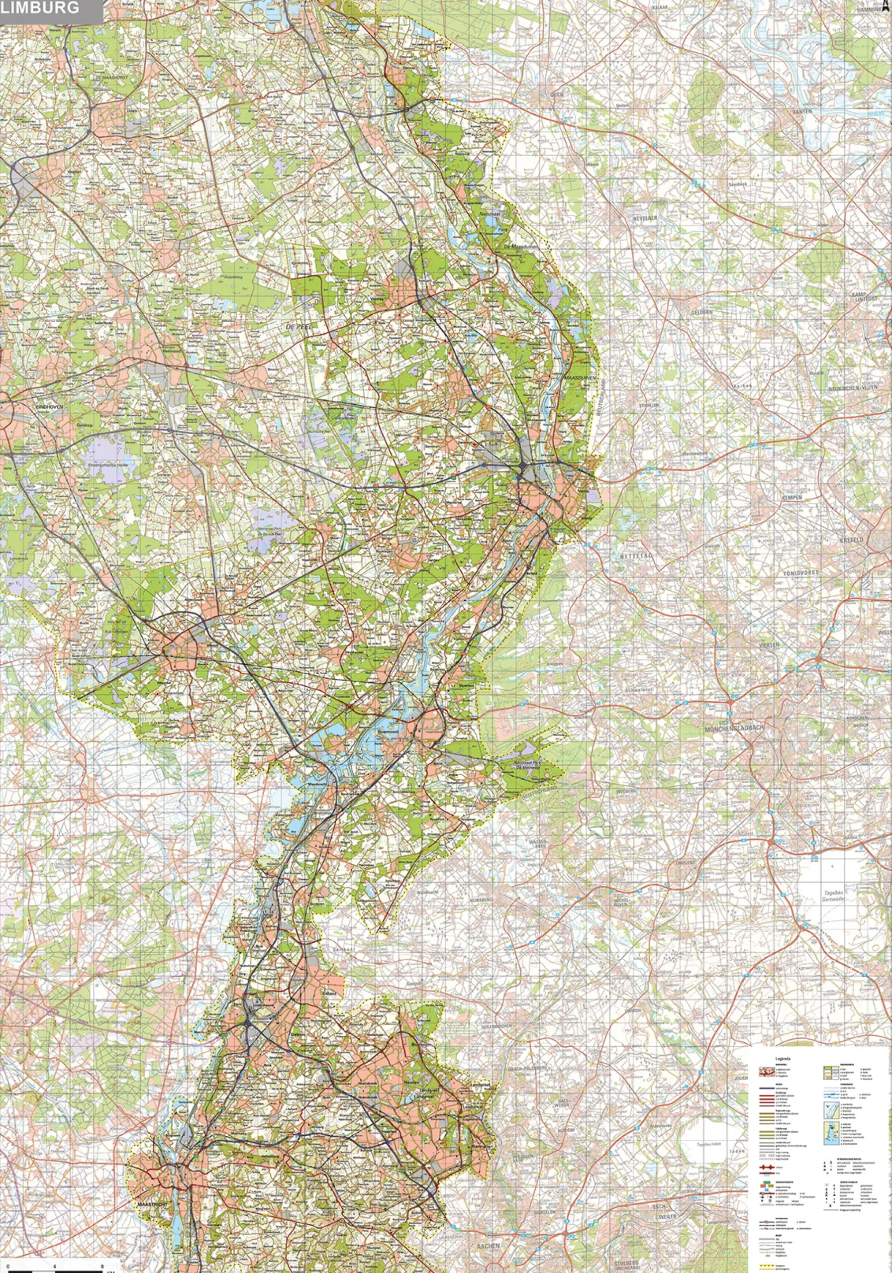 Topografische kaart Limburg 1:100.000 – 1481