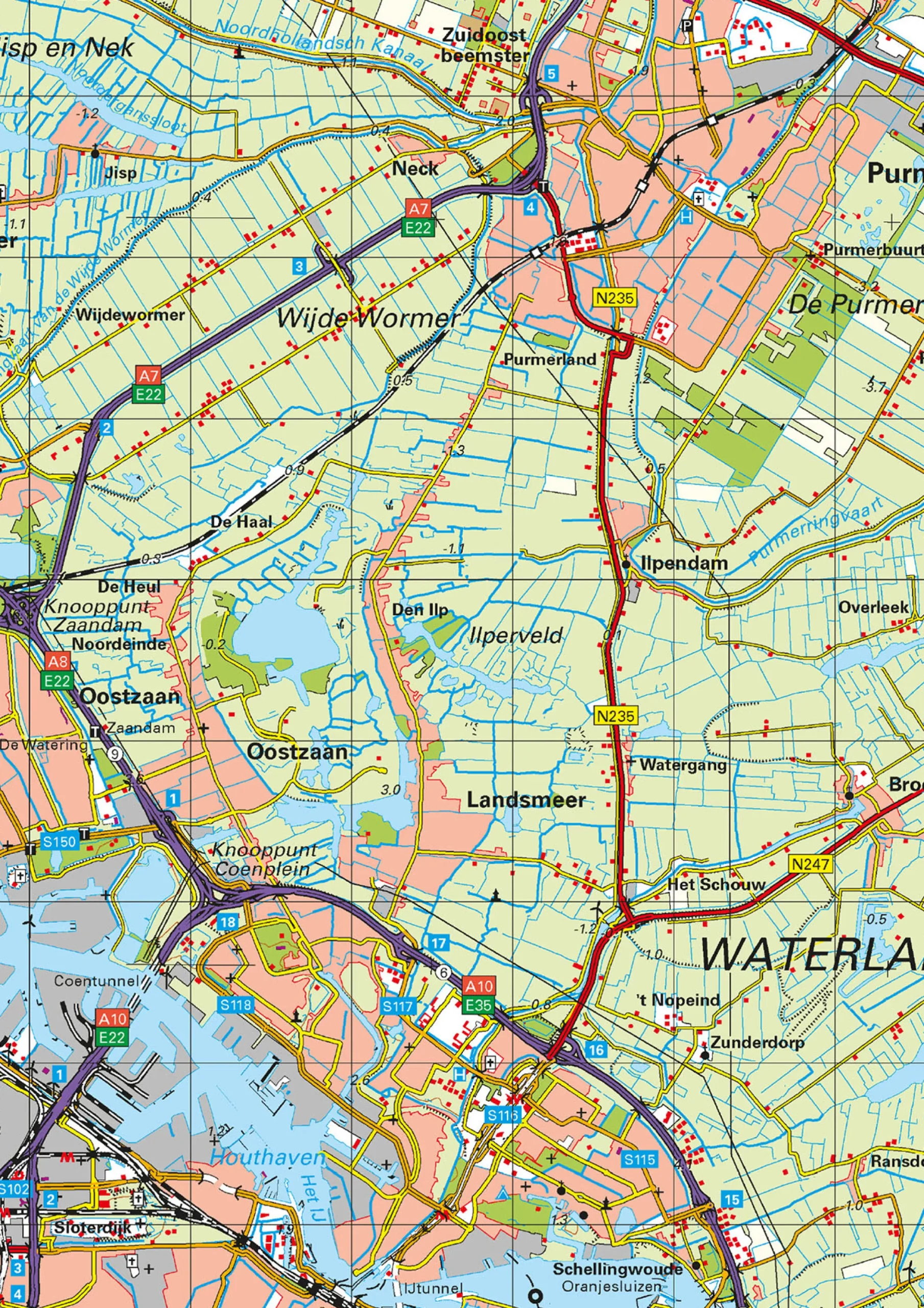 Topografische kaart Noord-Holland 1:100.000 – 1477