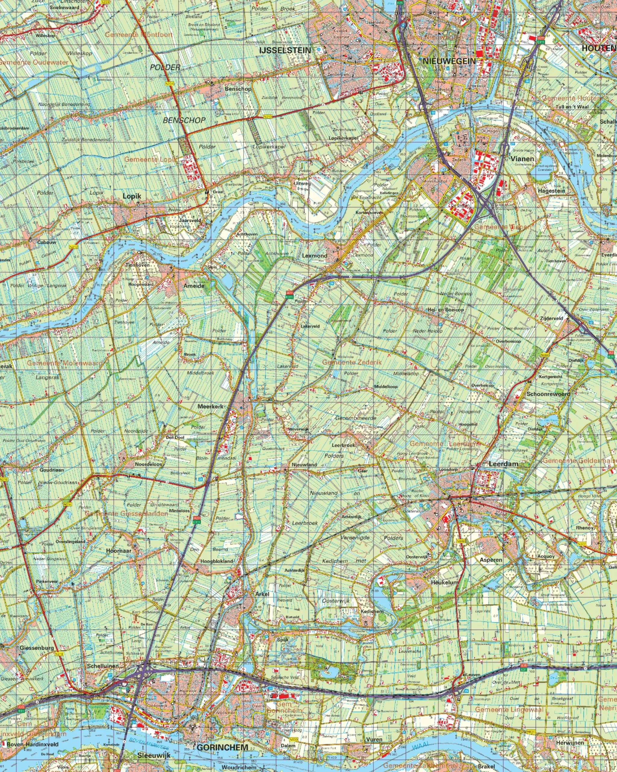 Topografische Kaart 38 Oost Gorinchem