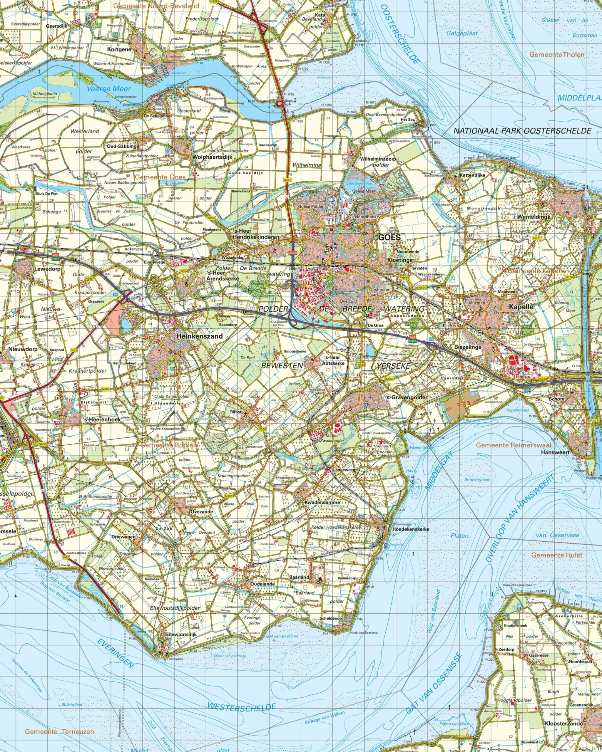 Topografische Kaart 48 Oost Middelburg