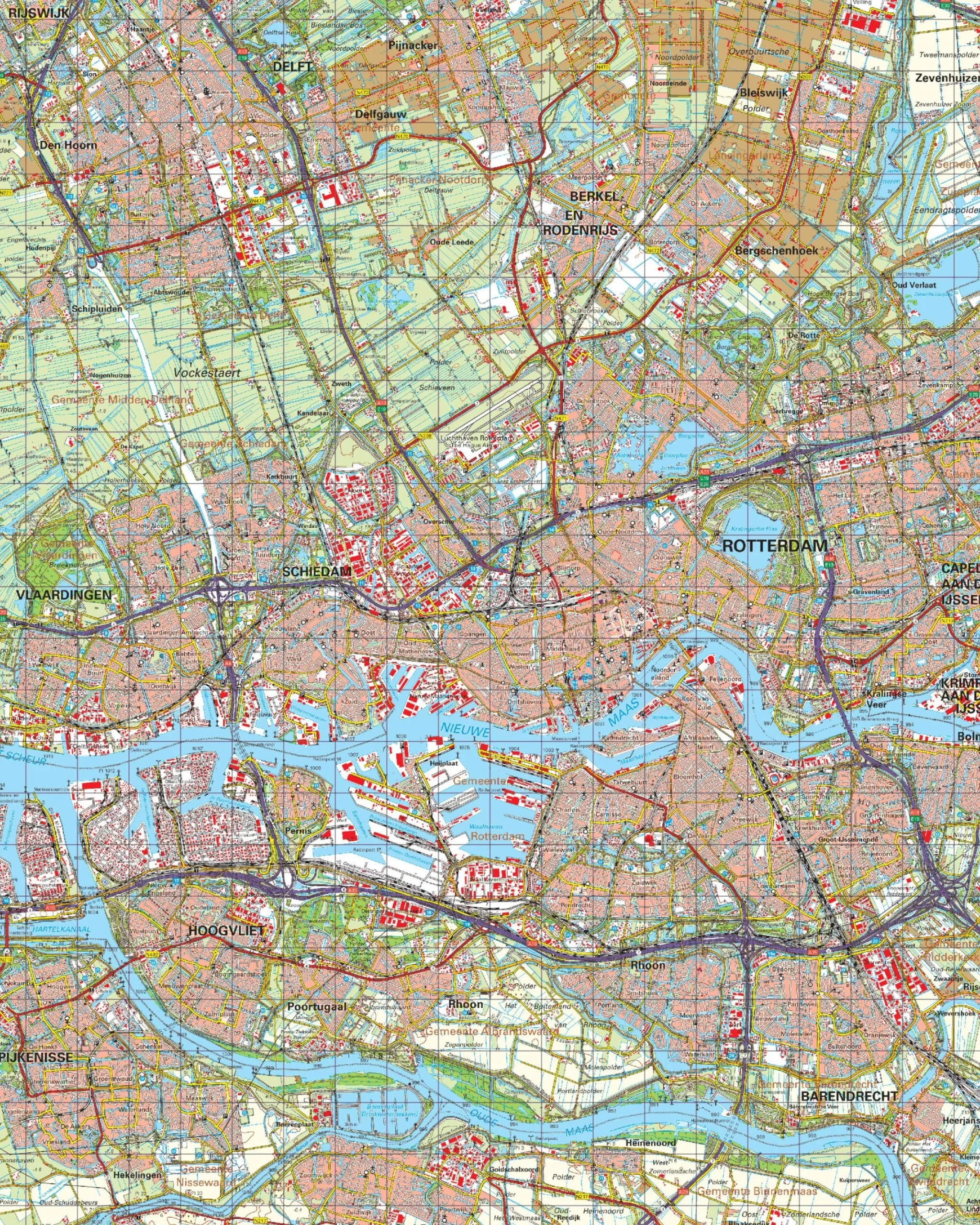 Topografische Kaart 37 Oost Rotterdam