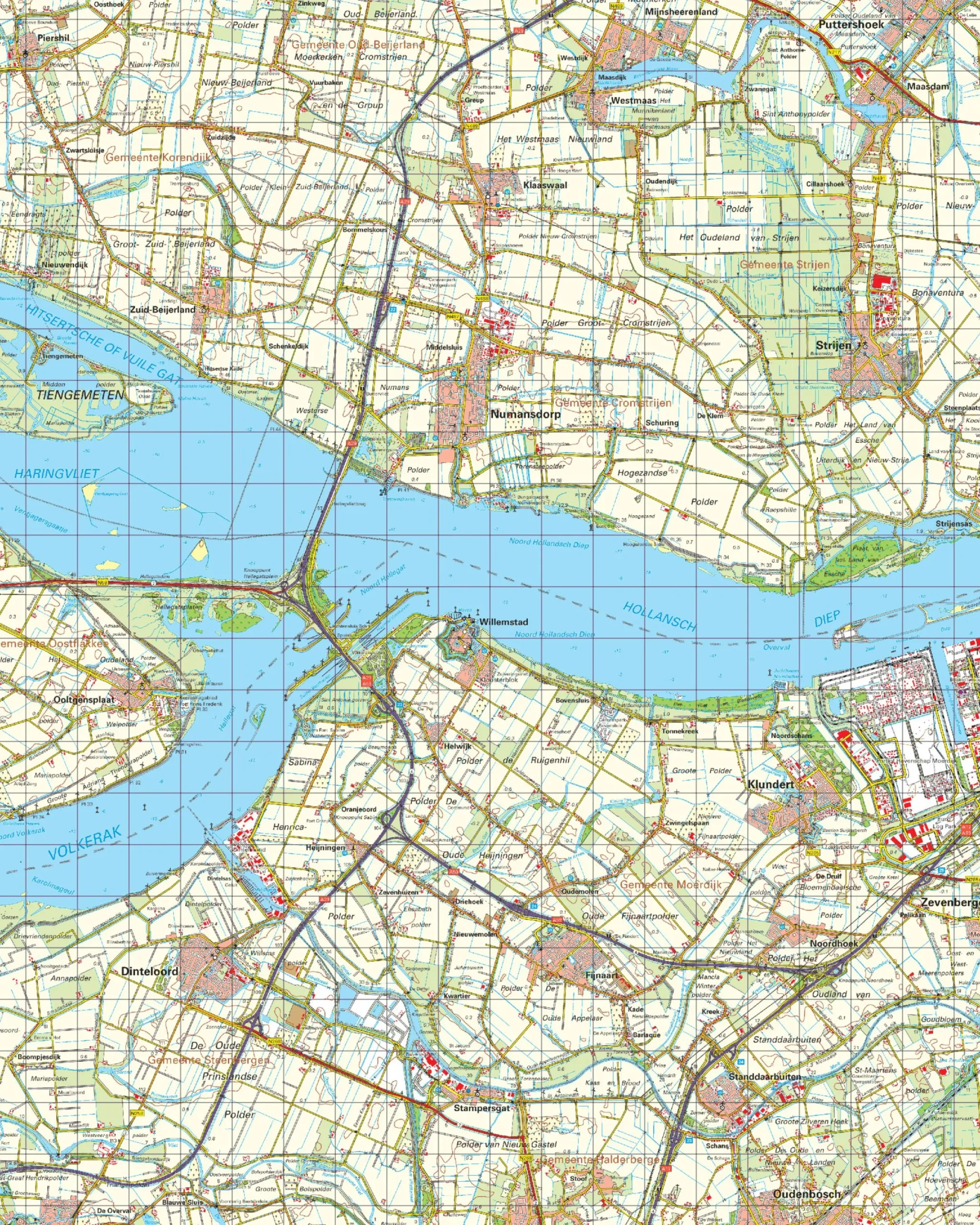 Topografische Kaart 43 Oost Willemstad