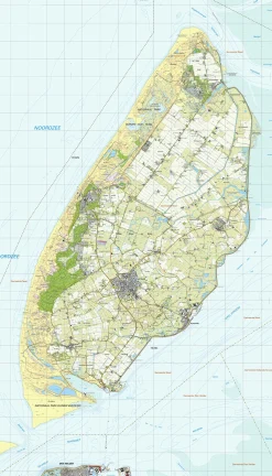 Topografische kaart Texel (wandkaart)