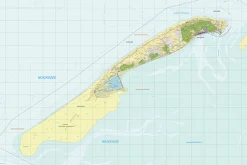 Topografische kaart Vlieland (wandkaart)