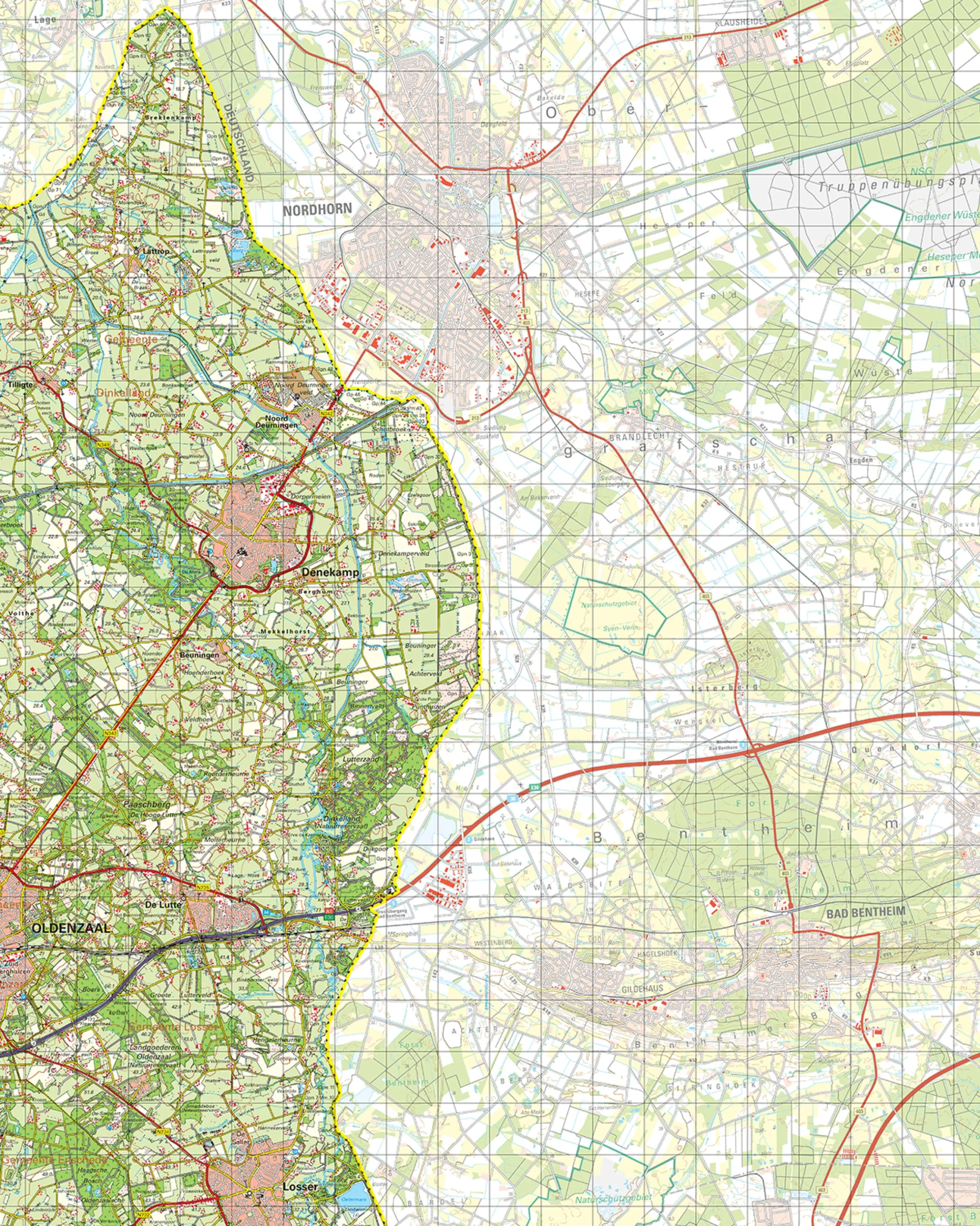 Topografische Kaart 29 West Denekamp