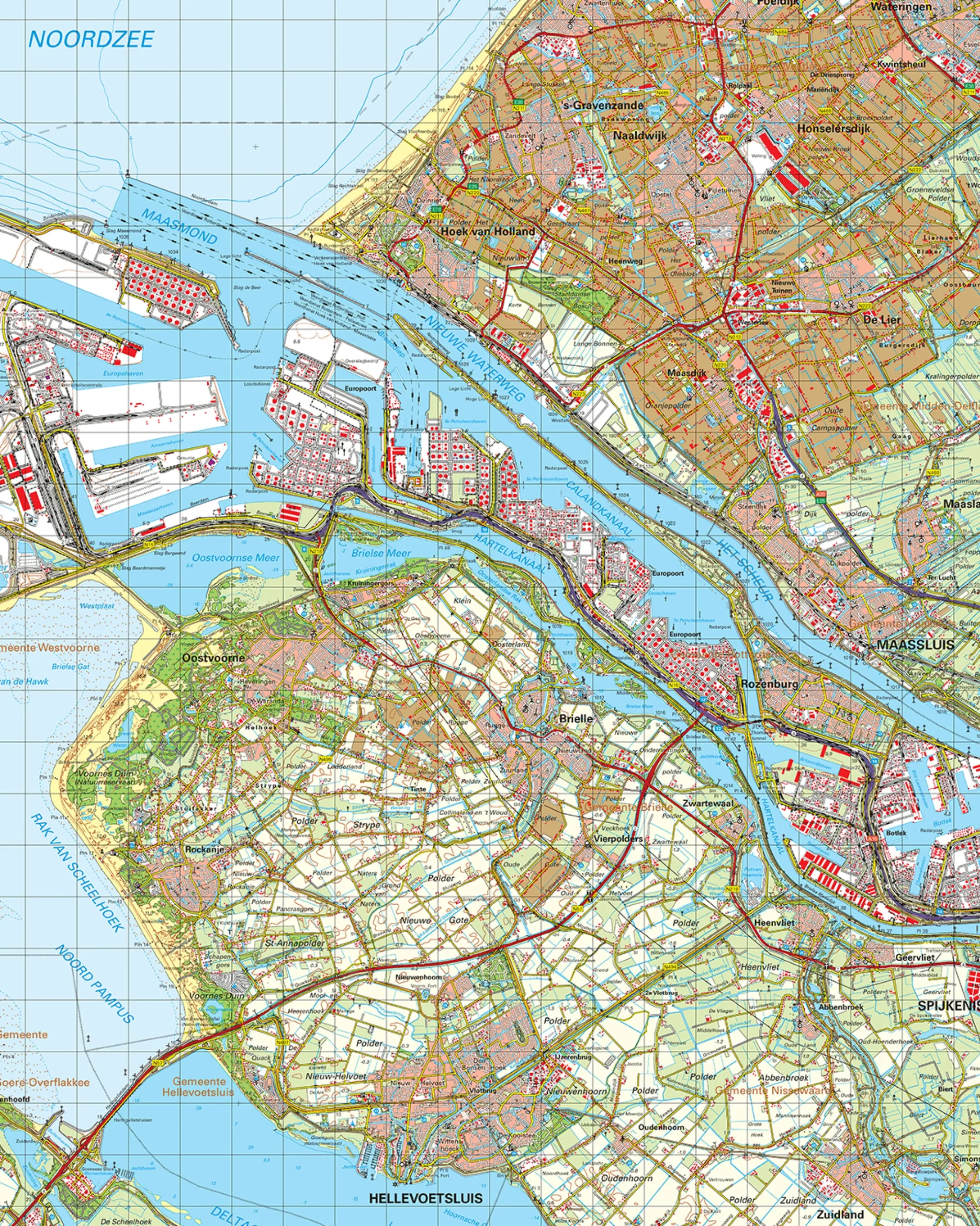 Topografische Kaart 37 West Rotterdam