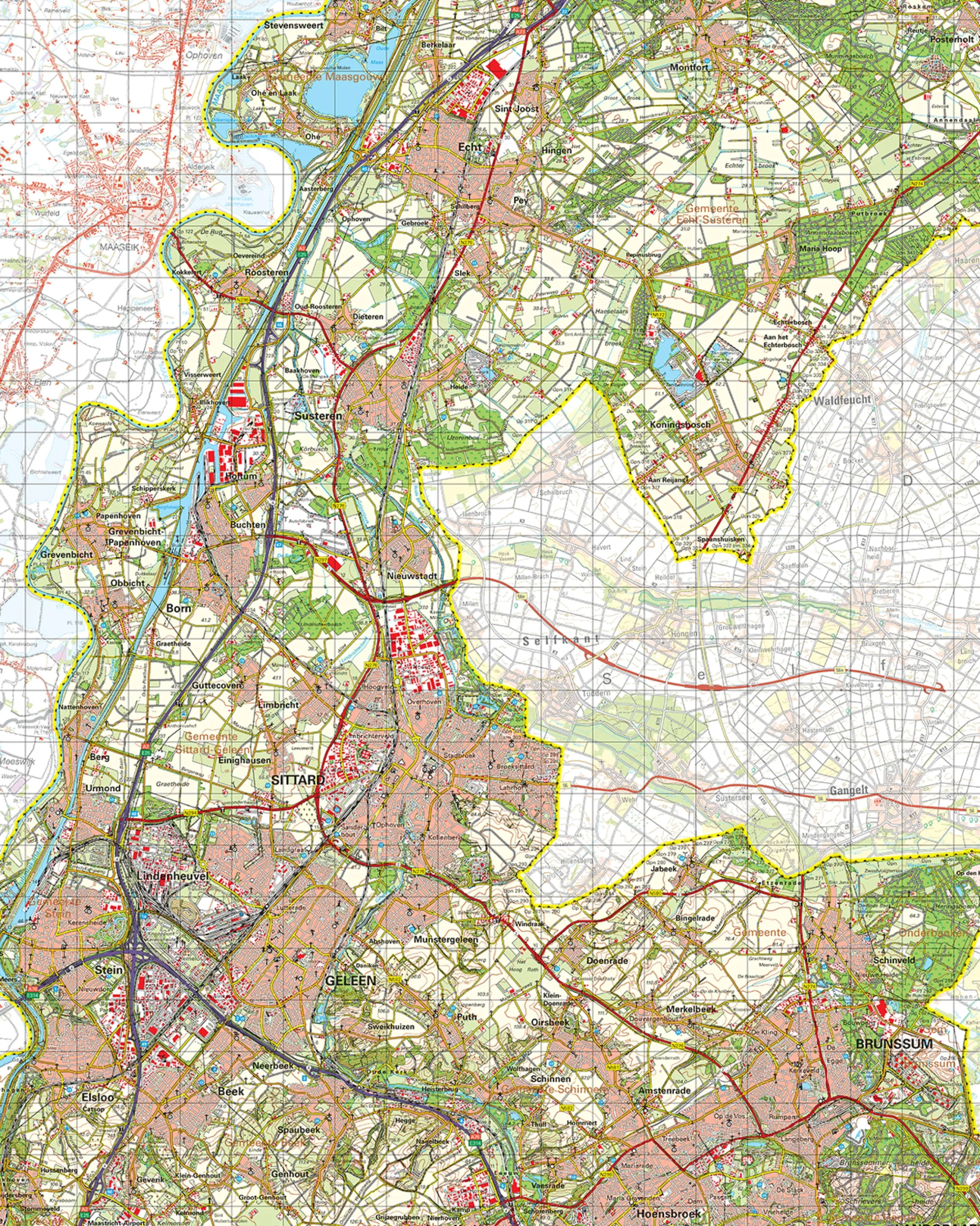 Topografische Kaart 60 West Sittard