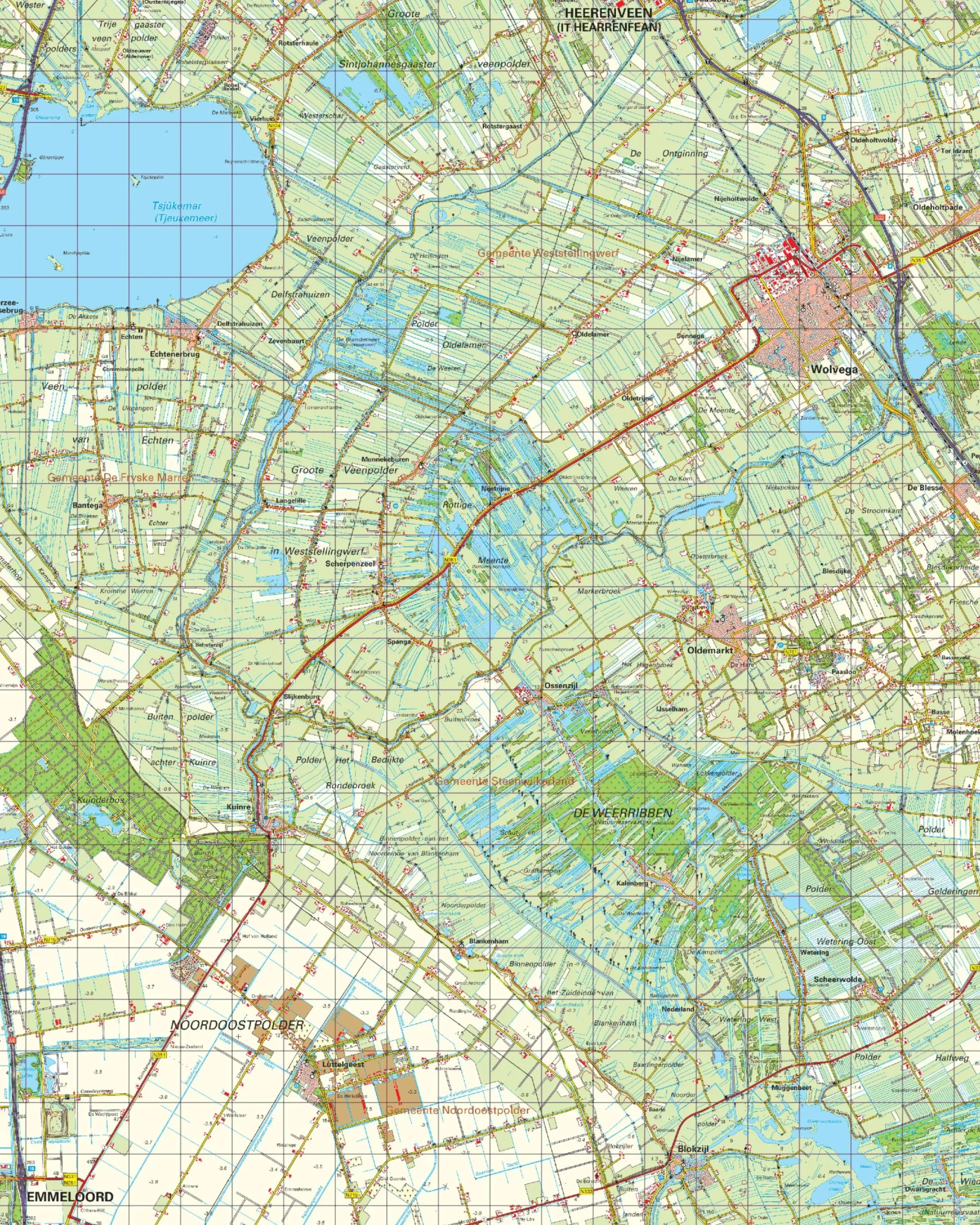 Topografische Kaart 16 West Steenwijk