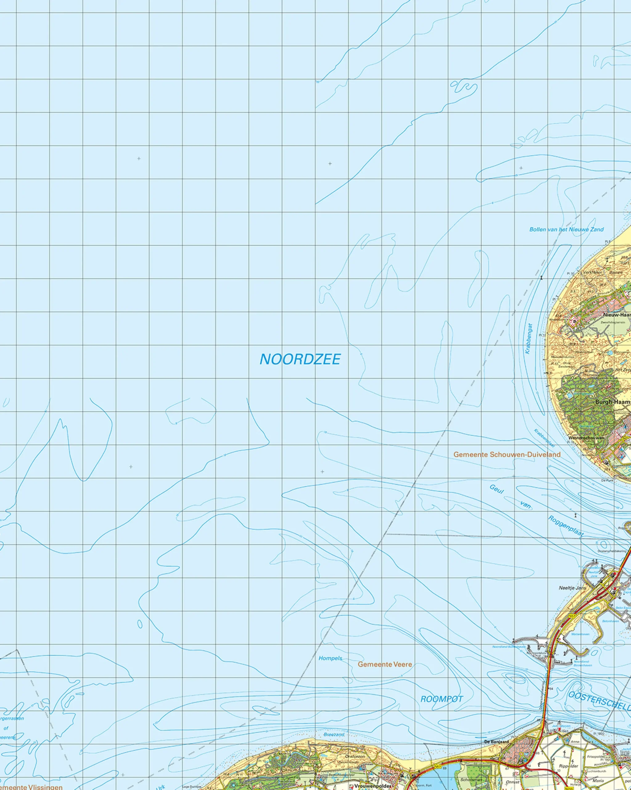 Topografische Kaart 42 West Zierikzee