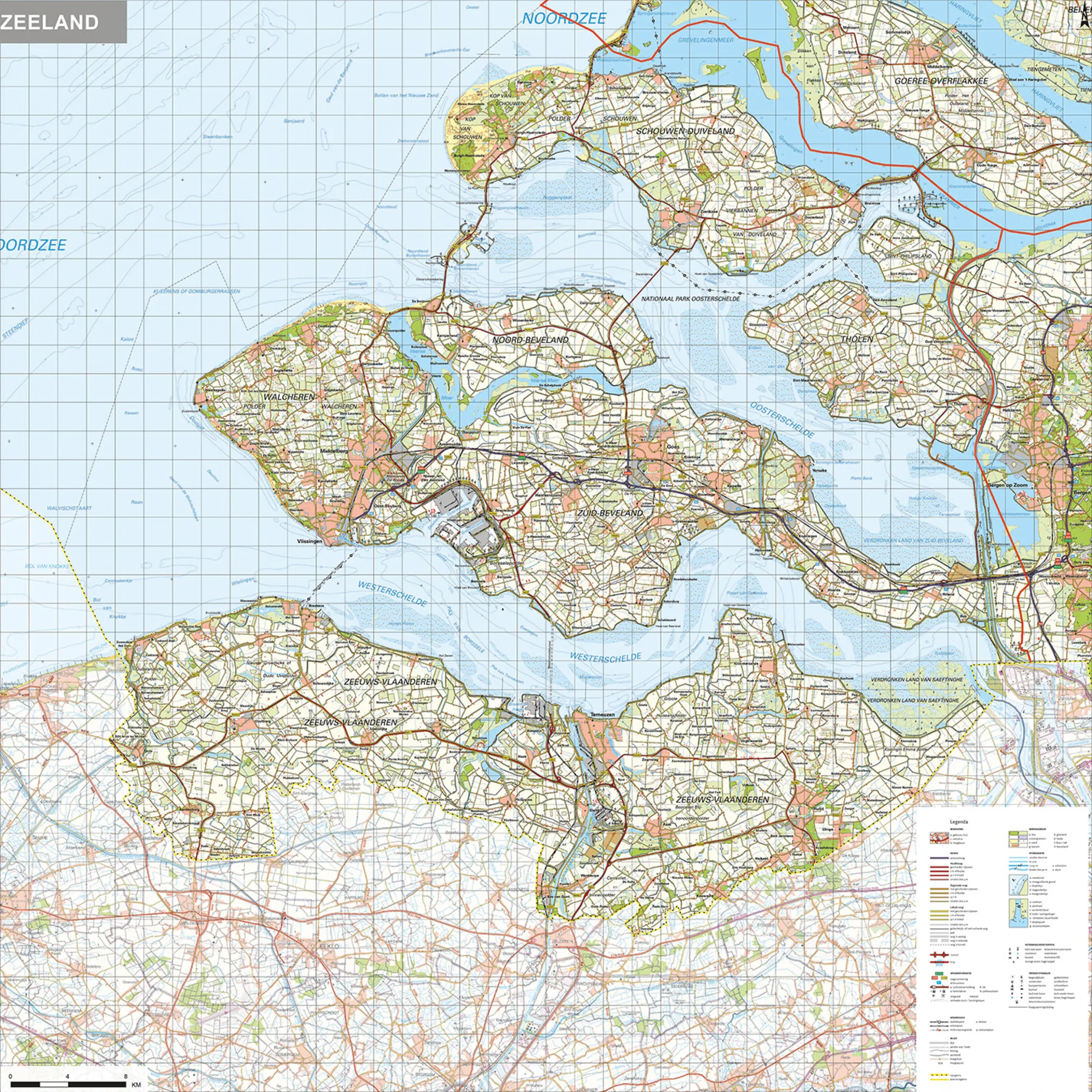 Topografische kaart Zeeland 1:100.000 – 1479