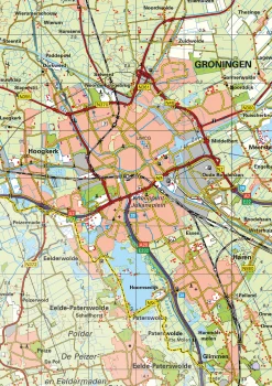 Topografische provinciekaart Groningen 1:100.000 – 1485