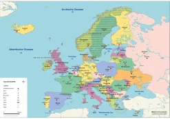 TOPO100 Schoolkaart Europa 1837
