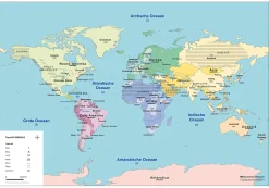 TOPO100 Schoolkaart Wereld 1839