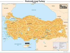 Turkije 2-cijferige postcodekaart 211