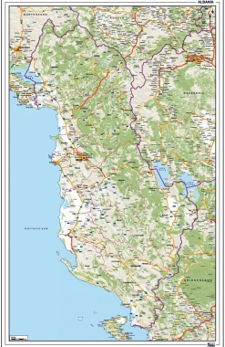 Wegenkaart Albanië 1363