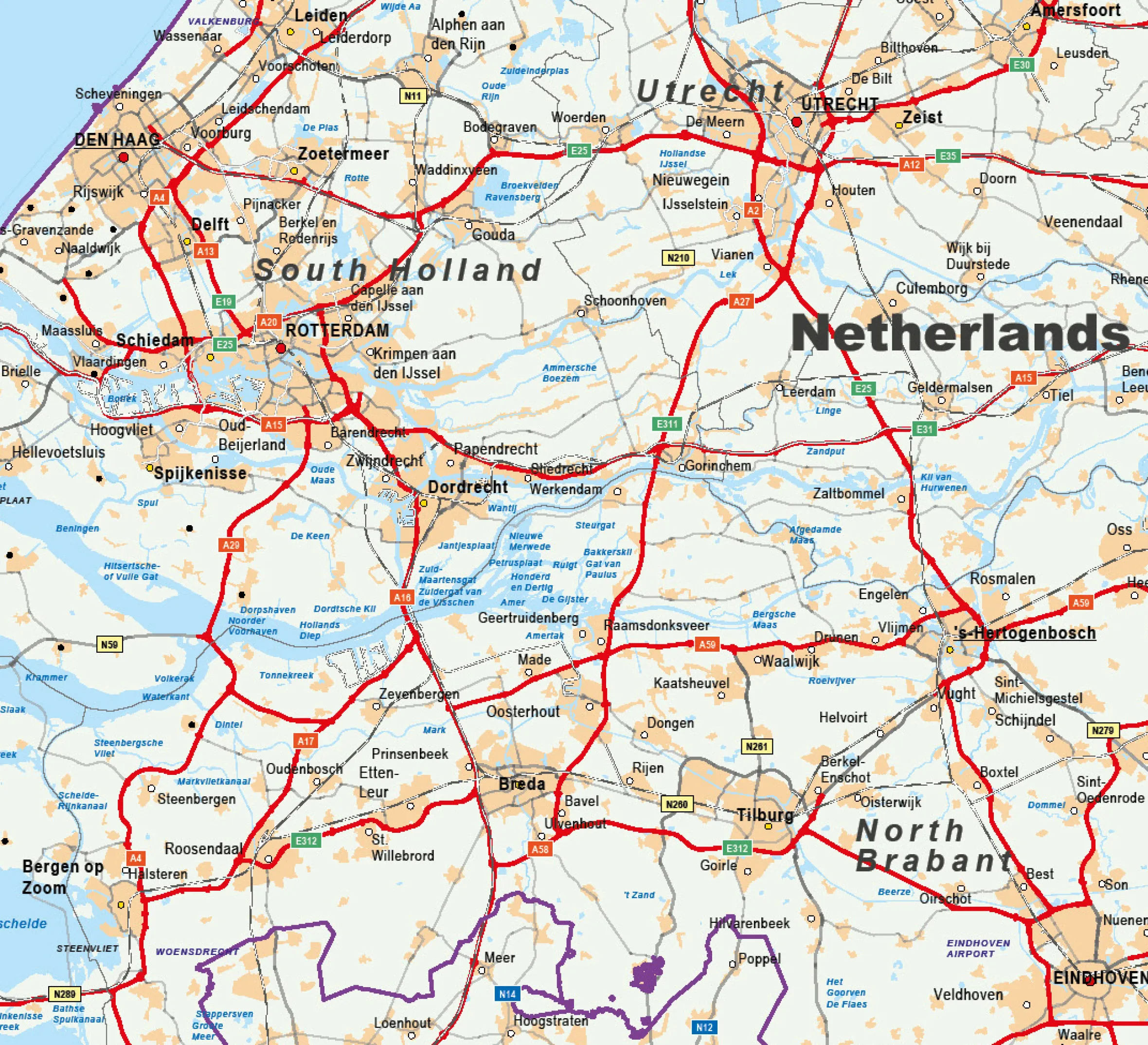 Wegenkaart Benelux 762