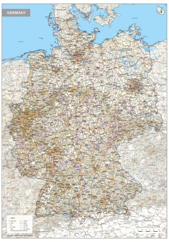Wegenkaart Duitsland 1591