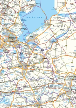 Wegenkaart Nederland 1590