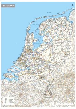 Wegenkaart Nederland 1689