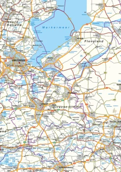 Wegenkaart Nederland 1689