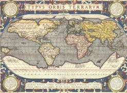Wereldkaart Anno 1592 Abraham Ortelius