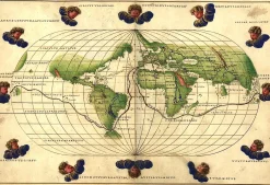Wereldkaart Anno 1544 Agnese 1336