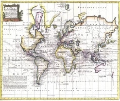 Wereldkaart Anno 1744 Bowen