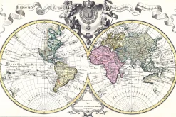 Wereldkaart Anno 1740 Delisle