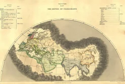 Wereldkaart Anno 1846 Edward Quin