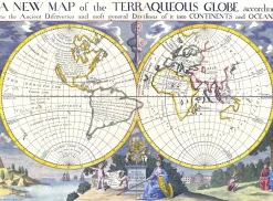 Wereldkaart Anno 1700 Edward Wells