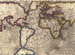 Wereldkaart Anno 1561 Girolamo Rusceli
