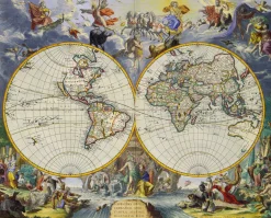 Wereldkaart Anno 1683 Johannes de Ram