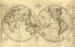 Wereldkaart Anno 1839 Lahainaluna