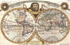 Wereldkaart Anno 1711 Lasso