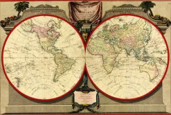 Wereldkaart Anno 1794 Lauri en Whittle