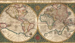 Wereldkaart Anno 1594 Petro Plancio