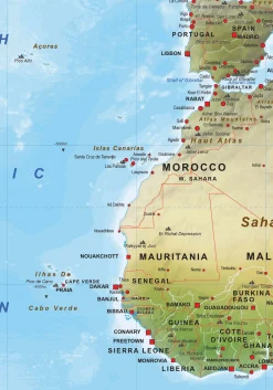 Wereldkaart Environmental Large 1500