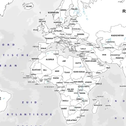Wereldkaart inkleurbaar 748